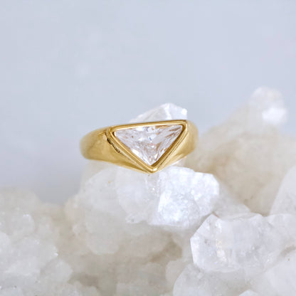 Fashion Triangle Ring Hypoallergenic & Waterproof
