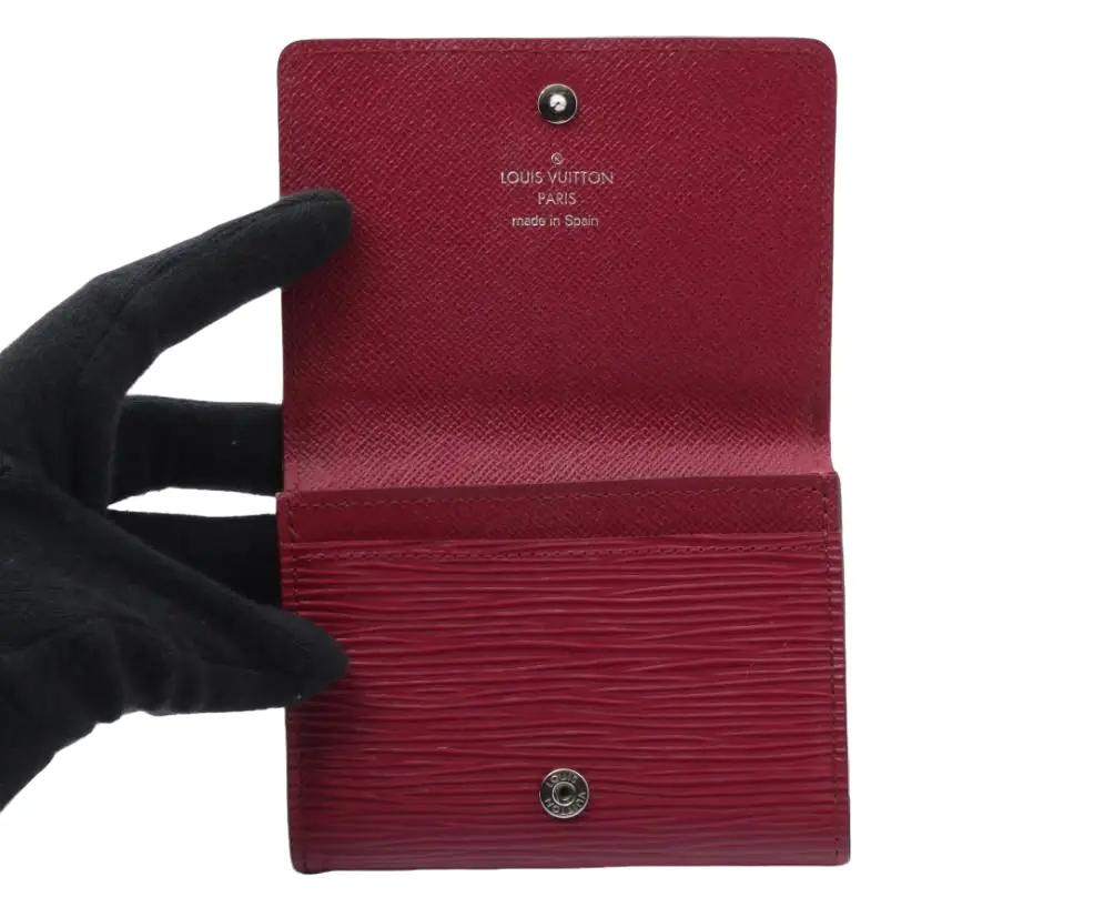 Pre-Owned Louis Vuitton Envelope Epi Card Holder LOU.S.1260 (Berry)