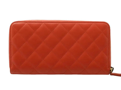 Pre-Owned Chanel Classic Lambskin Leather Long Wallet (Red) CHA.S.1022