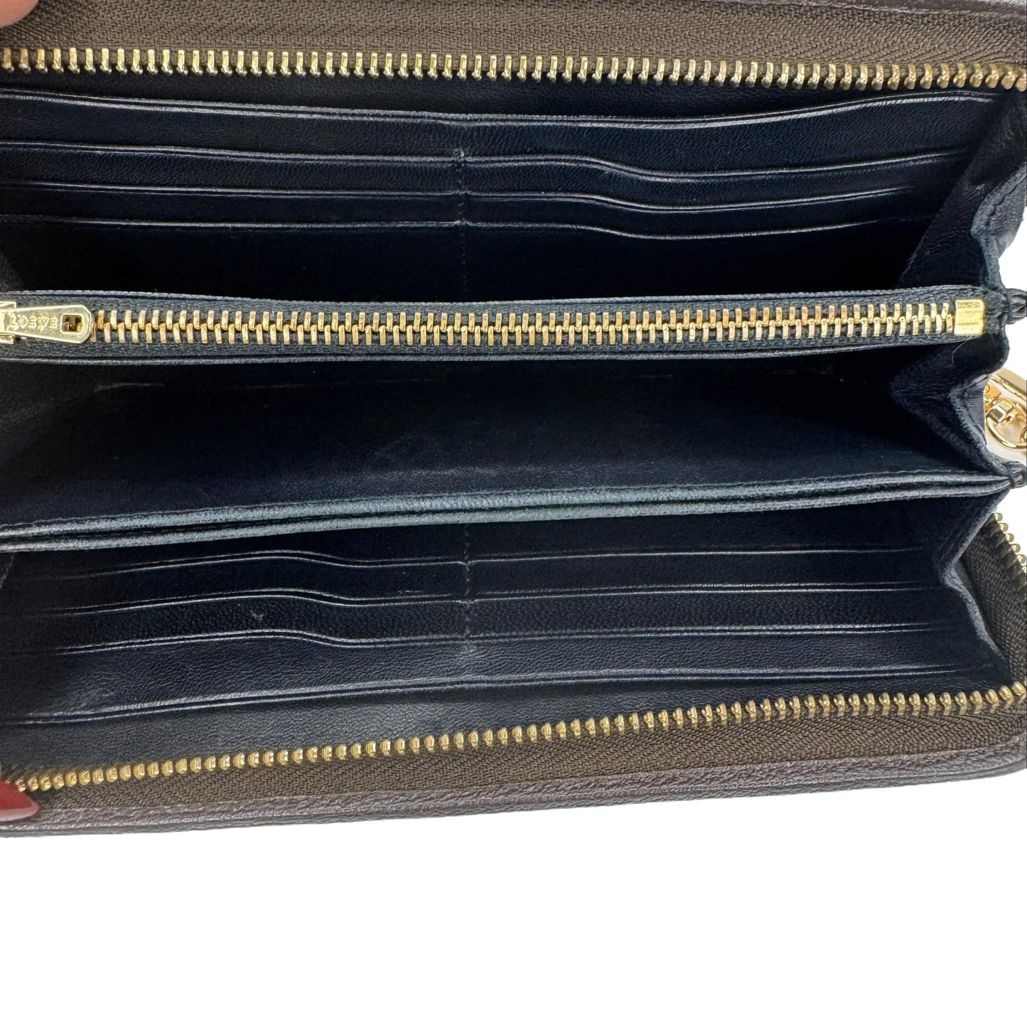 Pre-owned Loewe Long Leather Zippy Wallet (Brown) LOE.S.1003