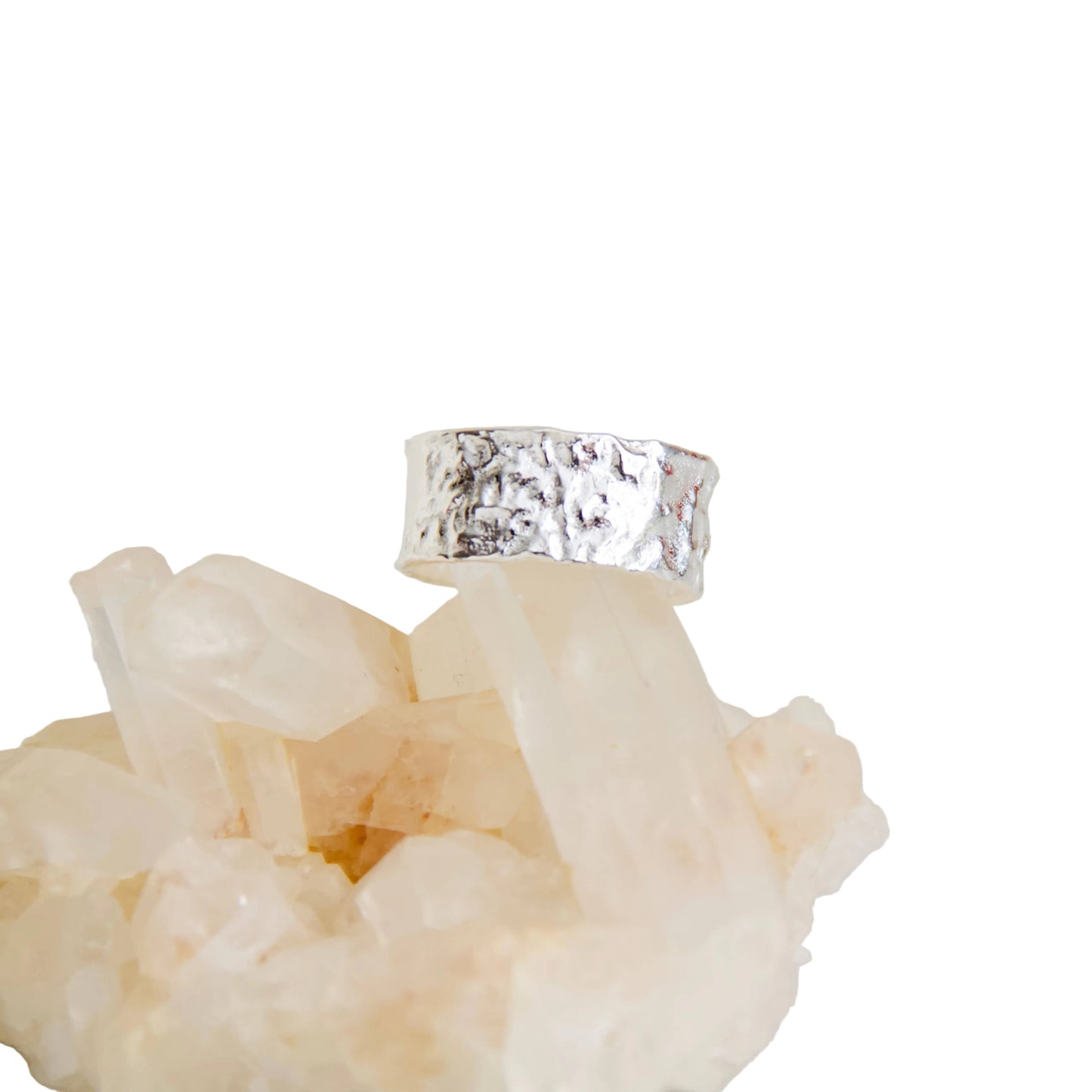 Fashion Hammered Cuff Adjustable Ring, Hypoallergenic