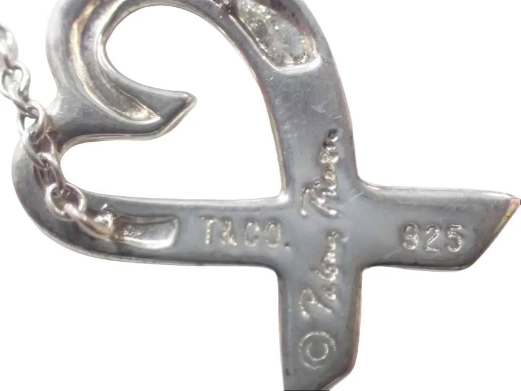 Pre-Owned Tiffany & Co Sterling Silver Paloma Picasso Loving Heart Necklace TIF.A.1005