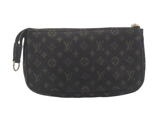 Pre-Owned Louis Vuitton Mini Pochette Mini Lin Jacquard Canvas NO STRAP - LOU.B.1168